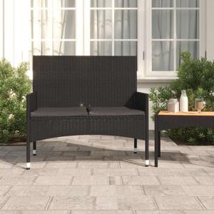 VidaXL Kert Pad - Polyrattan - Fekete - 2 Személyes