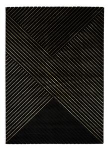 Gold Stripes fekete szőnyeg, 140 x 200 cm - Universal