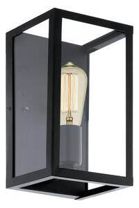 EGLO 49394 CHARTERHOUSE Vintage fali lámpa, E27-es foglalattal, MAX 1X60W teljesítménnyel, fekete / acél lámpatest lámpatest, IP20-as védelemmel, kapcsoló nélkül, áttetsző / üveg búrával