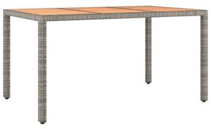 VidaXL Kerti Asztal - Szürke Polyrattan - 150x90 cm