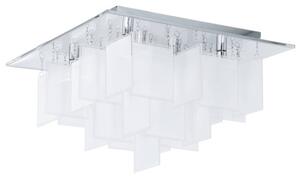 EGLO 92727 CONDRADA 1, beltéri mennyezeti lámpa, G9 foglalattal, MAX 8X18W teljesítménnyel, króm / acél lámpatest, IP20, fehér / szatinált üveg búrával, kapcsoló nélkül