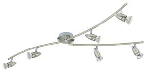 EGLO 92645 MAGNUM-LED, beltéri spot lámpa, GU10 foglalattal, MAX 6X3W teljesítménnyel, 3000 K, matt nikkel, króm / acél lámpatest, IP20, kapcsoló nélkül