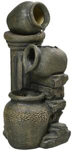 Szökőkút, állítható pumpa, időjárásálló, 25 cm x 24 cm x 60 cm
