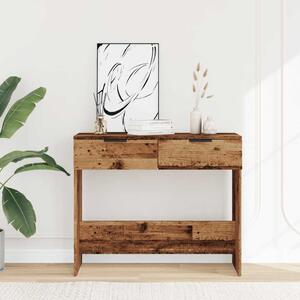 VidaXL konzolasztal Régi fa 90x36x75 cm Gépelt fa