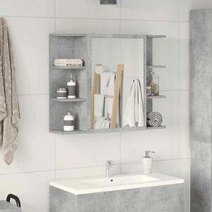 VidaXL betonszürke forgácslap fürdőszobai tükör 80 x 20,5 x 64 cm
