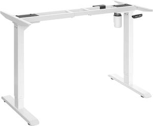Elektromosan állítható íróasztal váz, fehér 110-155x58x68-116cm