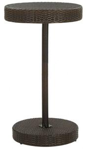 Polyrattan Kerti Asztal - Barna - Ø60,5 x 106 cm