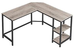 Sarok íróasztal polcokkal, greige 138x138x76cm