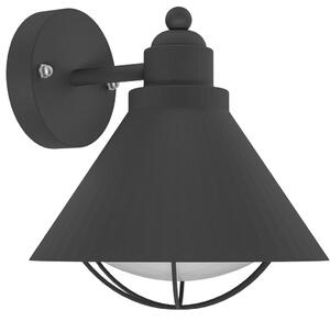 Eglo 94805 Barrosela sarokra szerelhető kültéri fali lámpa, fekete, 1xE27 foglalattal