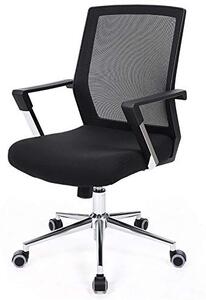 Irodai ergonomikus szék kartámasszal, fekete