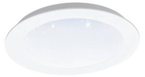 EGLO 97593 FIOBBO, beltéri LED-es süllyesztett lámpa, LED foglalattal, MAX 14W teljesítménnyel, 1700lm, 3000 K, fehér / acél lámpatest, IP20, fehér / kristály hatású műanyag búrával, LED nem cserélhető, kapcsoló nélkül