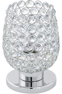 Eglo Bonares asztali lámpa áttetsző-ezüst, 1xE27 foglalattal