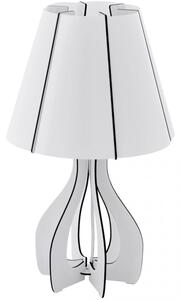 Eglo Cossano asztali lámpa, 25,5x45 cm, fehér-fekete, 1xE27 foglalattal