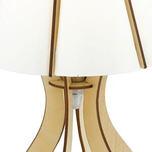 Eglo Cossano asztali lámpa, 25,5x45 cm, fehér-fa, 1xE27 foglalattal