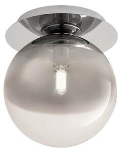 BERRY - mennyezeti lámpa, fémszerkezet, króm fúvott füst színű üveggel; 1xG9; átm:15cm - Redo-01-2277