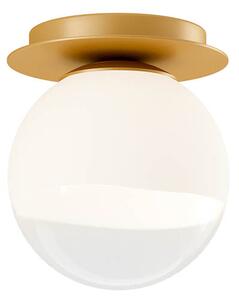 BERRY - mennyezeti lámpa, fémszerkezet, matt arany, fúvott opál üveggel. 1xG9; átm:15cm - Redo-01-2276