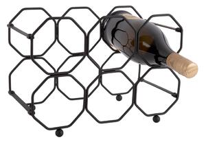Honeycomb fekete fém összecsukható bortartó - PT LIVING