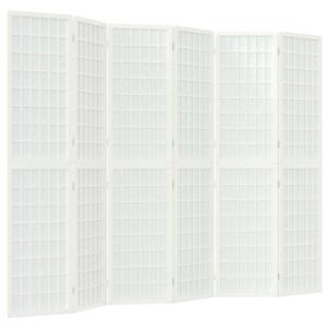 VidaXL Japán Paraván - 6 Panel - Fehér - 240x170 cm