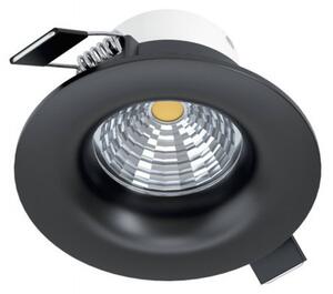 EGLO 98607 SALICETO, beltéri LED-es süllyesztett lámpa, LED foglalattal, MAX 6W teljesítménnyel, 380lm, 2700 K, fekete / alumínium lámpatest, IP20, LED nem cserélhető, kapcsoló nélkül