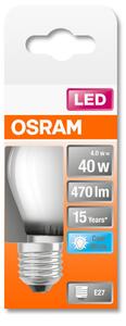 OSRAM Star LED kisgömb, matt üveg búra, 4W 470lm 4000K E27, átlagos élettartam: 15000 óra, fényszín: hideg fehér LED ST CL P 40 GL FR 4W 4000K E27 ( 4058075435124 )
