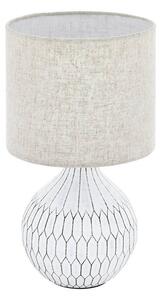 BELLARIVA 3 kerámia/textil asztali lámpa; 1xE27 - Eglo-99332 akció