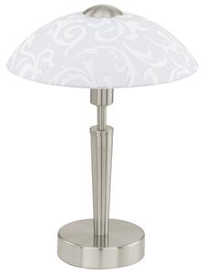 Solo - Érintő kapcsolós asztali lámpa 1xE14 matt nikkel/dekor üveg - EGLO-91238 akció