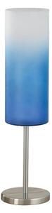 TROY BLUE asztali lámpa acél matt nikkel / üveg kék, fehér H: 460 mm | átm: 105 mm - Eglo-85999 akció