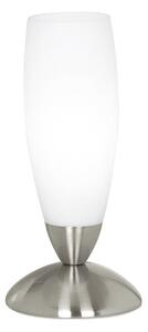Slim - Asztali lámpa matt nikkel/fehér, 1xE14 - EGLO-82305