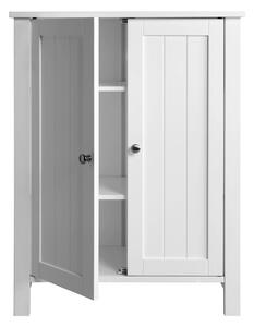 Fehér fürdőszoba szekrény fiókkal és ajtóval, szélesség 60 cm - Songmics