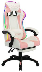 Xtreme Racing Gamer Szék - Rózsaszín-Fehér - RGB LED