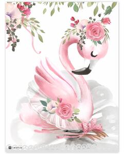Faliképek gyerekszobába - Flamingó