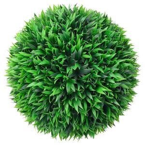 VidaXL 2 db zöld mesterséges boxwood gömbök LED fényekkel 38 cm