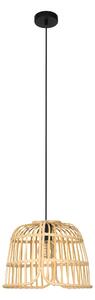 GLYNEATH függeszték lámpa; natur fa; 1xE27; átm:38cm - Eglo-43873