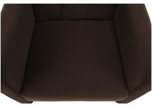 KONDELA Szövetborítású fotel, barna (csokoládé), AMEDIA