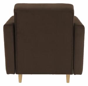 KONDELA Szövetborítású fotel, barna (csokoládé), AMEDIA