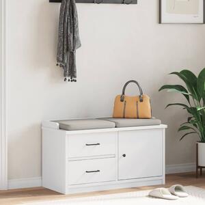 VidaXL SANDNES fehér tömör fenyőfa előszobapad 87x40x50 cm