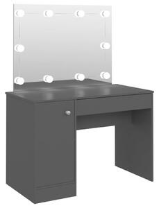 LED-es Sminkasztal - Szürke - 110x55x145 cm