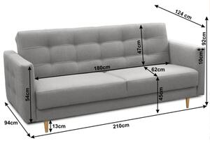 Háromszemélyes kanapé Armendia (szürke). 744695