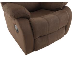 KONDELA Állítható relaxáló fotel, barna szövet, ASKOY