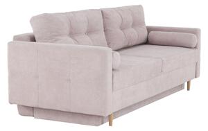 Kinyitható kanapé, antik rózsaszín, AURELIA