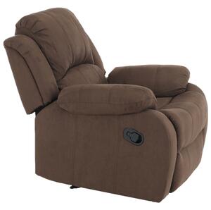 KONDELA Állítható relaxáló fotel, barna szövet, ASKOY