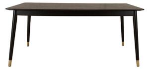 Nelly fekete kaucsukfa étkezőasztal, 180 x 90 cm - Canett