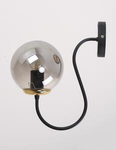 Fekete-szürke fali lámpa ø 15 cm Oslo – Squid Lighting