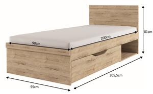 Egyszemélyes ágy 90 cm Orestes . 744787