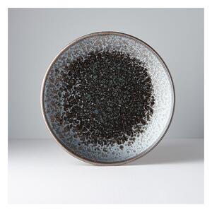Pearl fekete-szürke kerámia tányér, ø 25 cm - MIJ