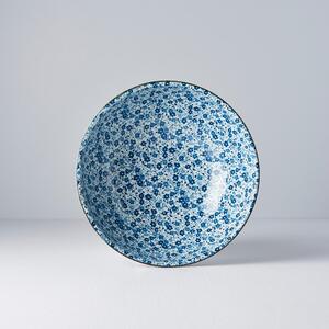 Daisy kék-fehér kerámia tál, ø 21,5 cm - MIJ