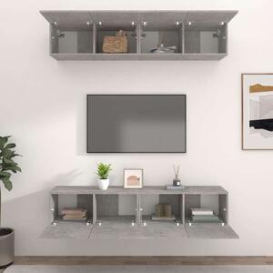 Vidaxl - Falra Szerelhető TV Szekrény Szett - Betonszürke - 4 db