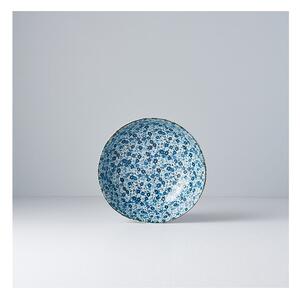 Daisy kék-fehér kerámia tál, ø 17 cm - MIJ
