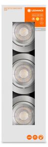 LEDVANCE LED Spot Set Simple Dim 3x5W 2700K AC Grey, beltéri, szürke mennyezeti mélysugárzó lámpa, 5 W, foglal: LED modul, IP20 védelem, 2700 K színhőmérséklet, 400 lm fényerő, 5 év gar. 4058075273146