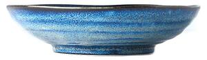 Indigo kék kerámia mélytányér, ø 21 cm - MIJ
